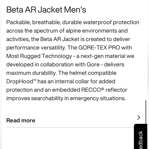 ARC’TERYX Beta AR All Round Gore-Tex Pro Shell Jacket - Picture 10 of 12